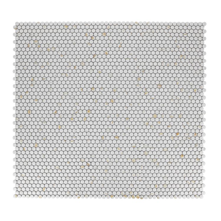 Penny Round Calacatta Matte (Porcelain) 11.5 x 12.25